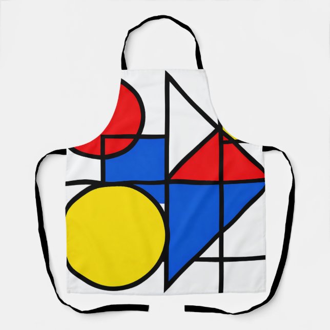 Mondrian Primary Color Composition Apron (Front)