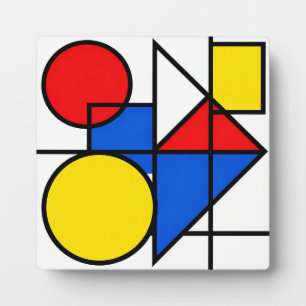 Mondrian Primary Color Composition Plaque