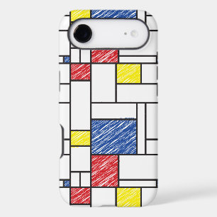 Mondrian Scribbles Minimalist De Stijl Modern Art