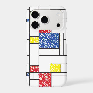 Mondrian Scribbles Minimalist De Stijl Modern Art