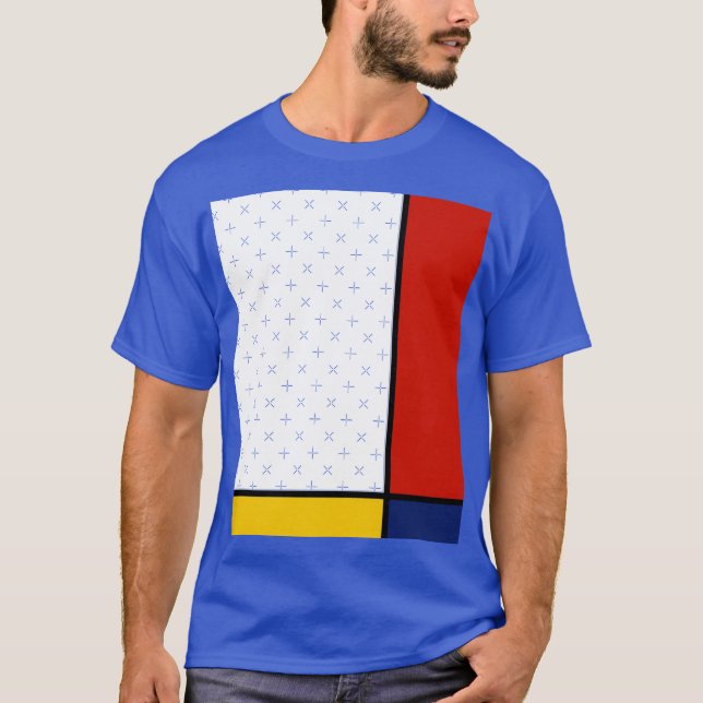 Mondrian Style Abstract Art funny T-Shirt (Front)