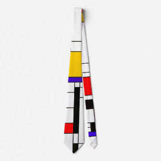 Mondrian Style Abstract Art Tie