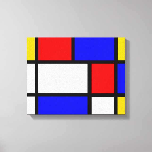 Mondrian style canvas print (Front)
