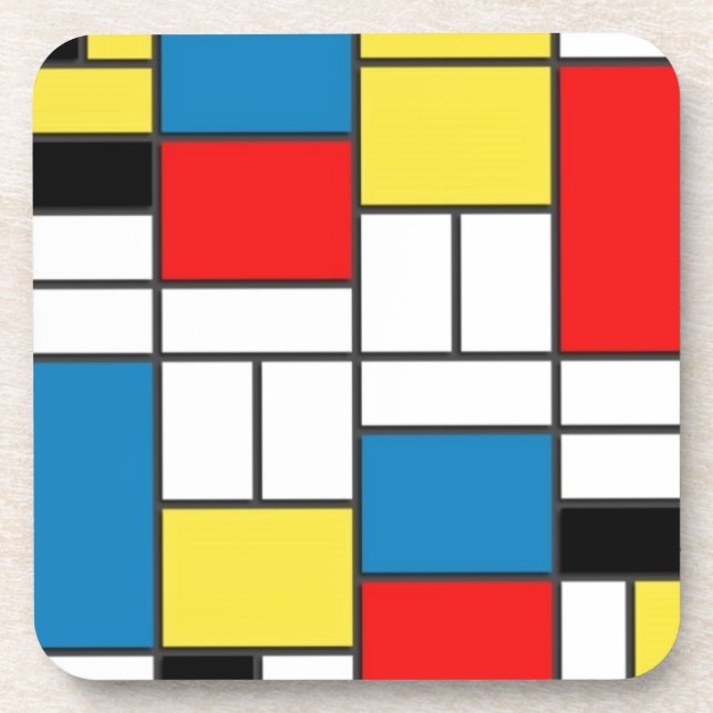 Mondrian Style Coaster (Front)