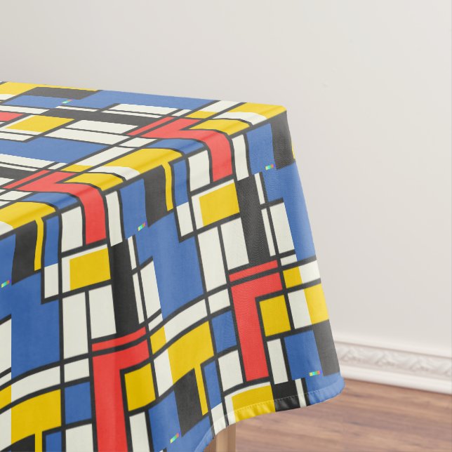 Mondrian Style Colour Blocks Tablecloth (In Situ)