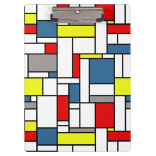 Mondrian style design clipboard