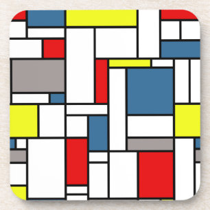 Mondrian style design coaster
