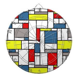 Mondrian style design dartboard