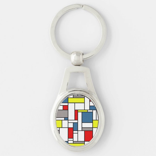Mondrian style design key ring (Front)