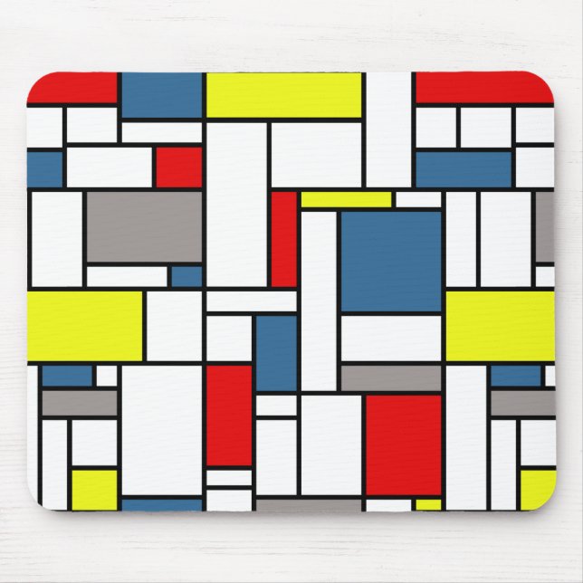 Mondrian style design mouse mat (Front)
