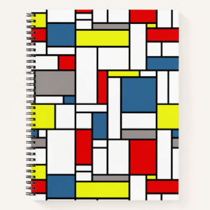 Mondrian style design notebook