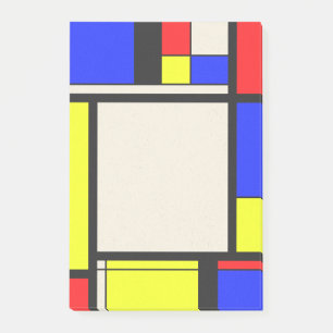 Mondrian style design post-it notes