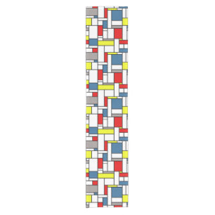 Mondrian style design short table runner