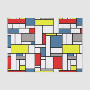Mondrian style design tissue paper