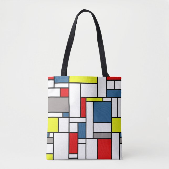 Mondrian style design tote bag (Front)