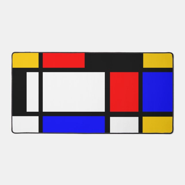 Mondrian style desk mat (Front)
