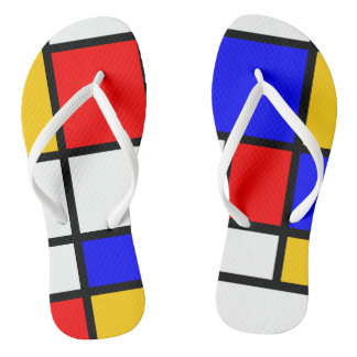 Mondrian style flip flops