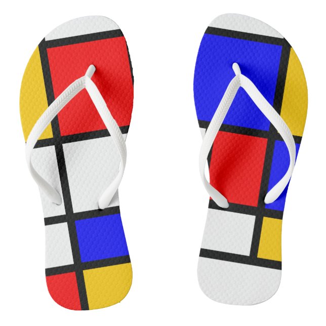 Mondrian style flip flops (Footbed)
