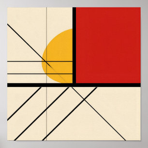 Mondrian-Style Geometric Art Print