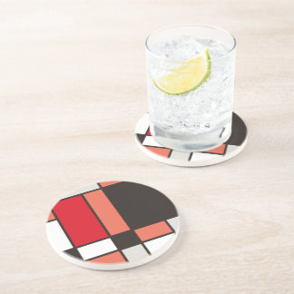 Mondrian style illustration coaster