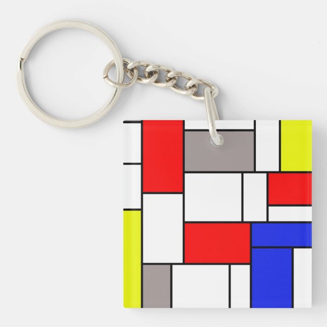 Mondrian style key ring (Front)