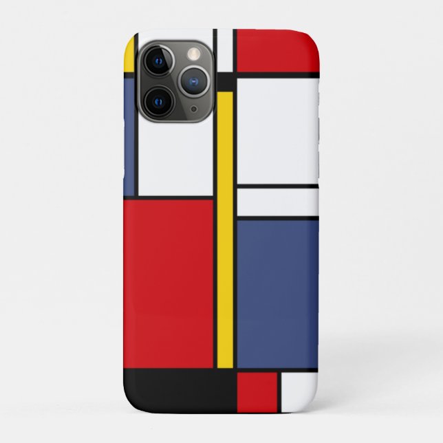 Mondrian Style Modern Abstract Art Design Case-Mate iPhone Case (Back)