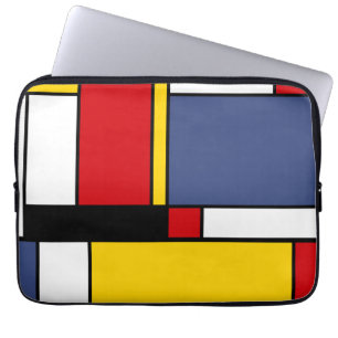 Mondrian Style Modern Abstract Art Design Laptop Sleeve