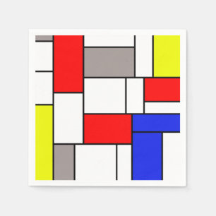 Mondrian style napkin