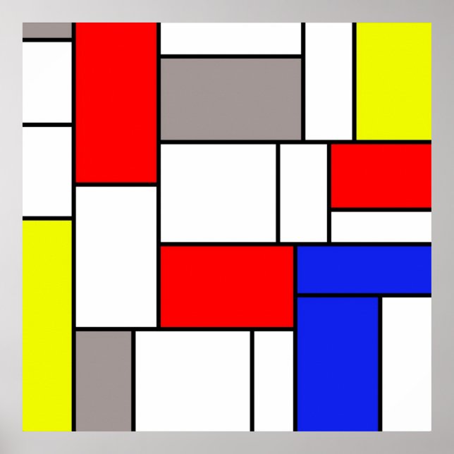 Mondrian style poster (Front)