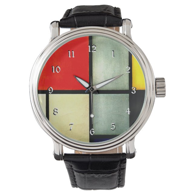Mondrian - Tableau 3, famous abstract painting Watch (Front)