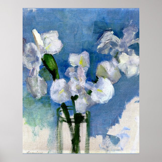 Mondrian - White Irises Poster (Front)