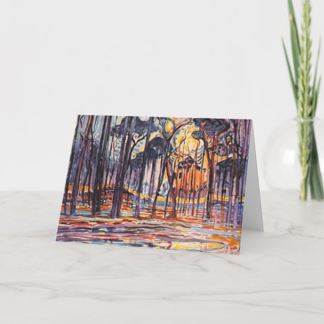 Mondrian - Woods Near Oele, Card (Front)