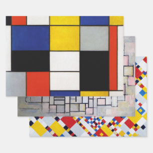 Mondrian Wrapping Paper Sheet