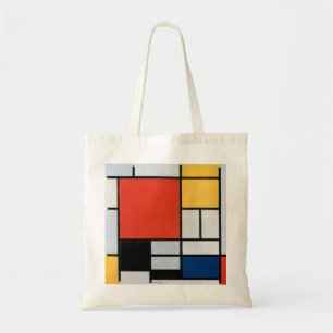 Mondrian's Composition Red, Yellow, Blue, Black Tote Bag