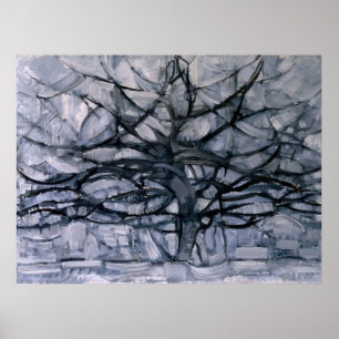Mondrian's Grey Tree Poster