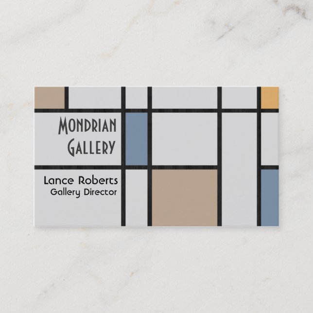 Mondrian's Modern Business Card (Front)