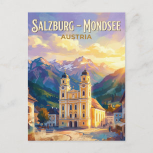 Mondsee Cathedral (Sound of Music Church) Austria Postcard