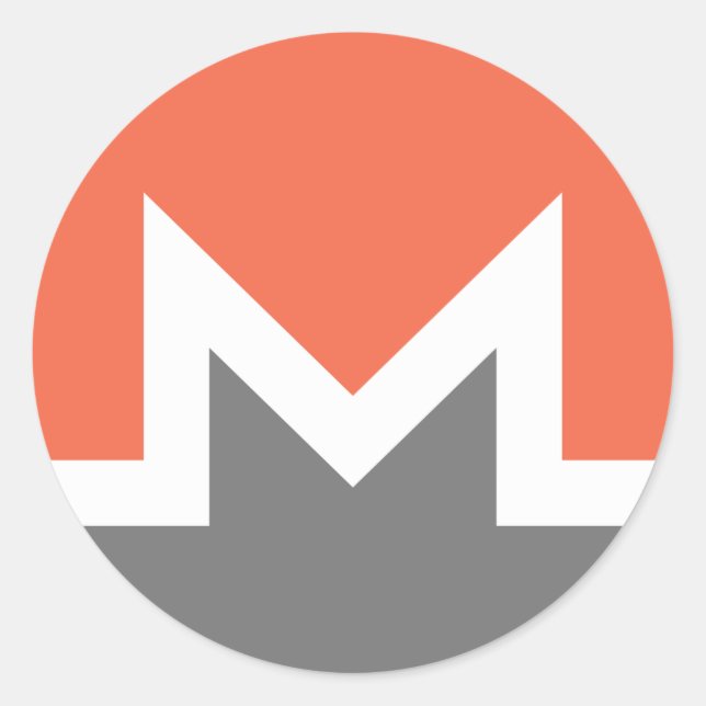 Monero (xmr) classic round sticker (Front)