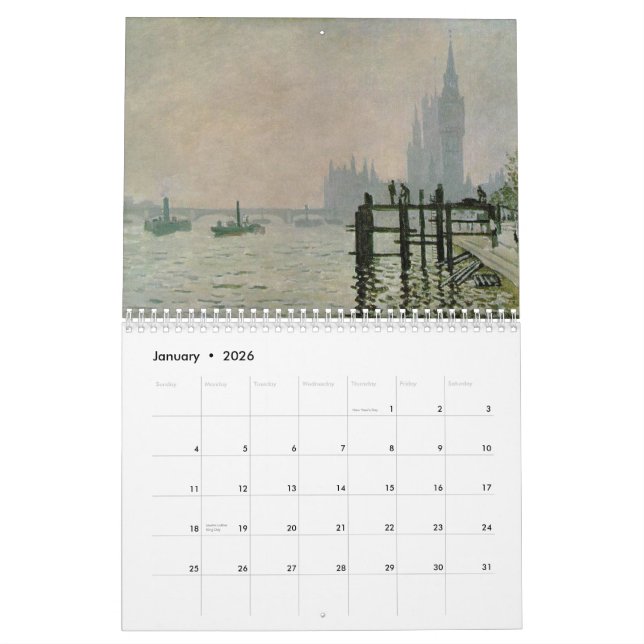Monet 2014 Calendar (Jan 2026)