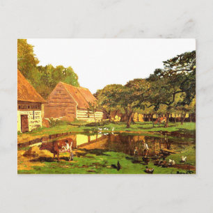 Monet - A Farmyard in Normandy Postcard