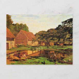 Monet - A Farmyard in Normandy, Postcard