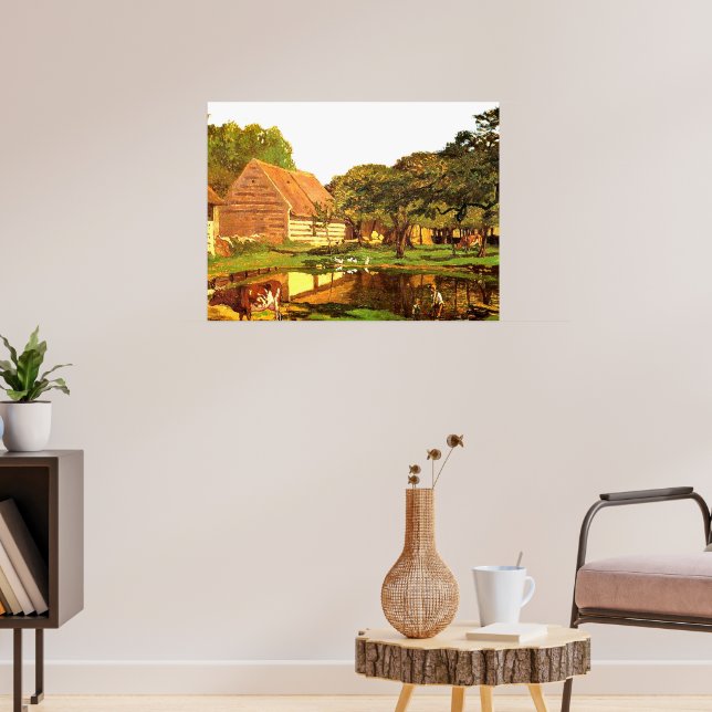 Monet - A Farmyard in Normandy Poster (Living Room 3)