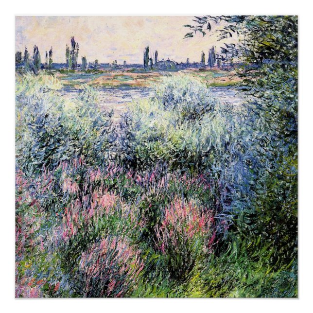 Monet - A Spot on the Banks of the Seine Poster (Front)