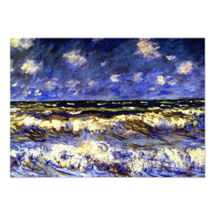 Monet - A Stormy Sea, fine art painting Photo Print