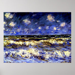 Monet - A Stormy Sea, Poster