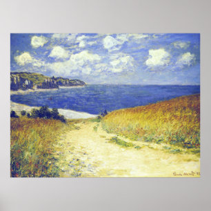 Monet - Alley Near Pourville, famous painting Poster