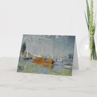 MONET Argenteuil SAILBOATS on the Seine Greeting Card
