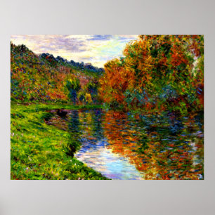 Monet - Arm of the Jeufosse, Autumn Poster