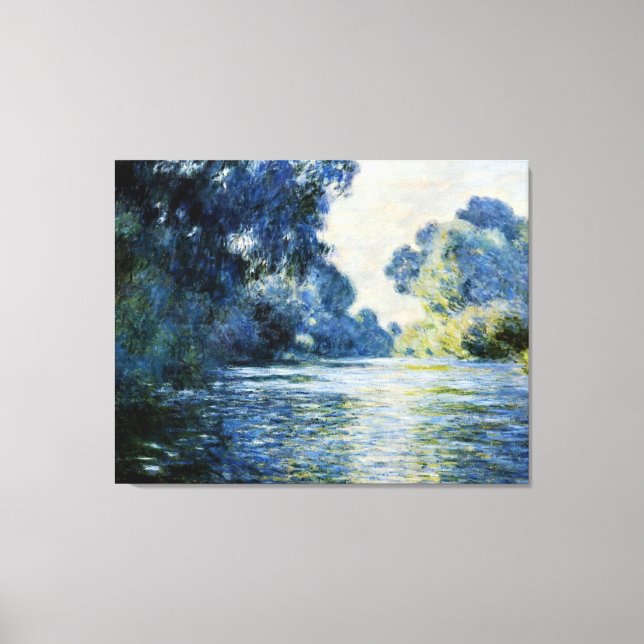 Monet - Arm of the Seine at Giverney, Canvas Print (Front)