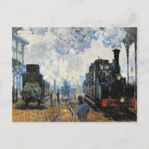Monet - Arrival of the Normandy Train,  Postcard